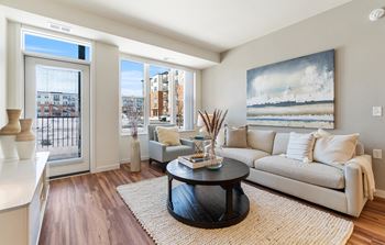 Gorgeous Living Room at Harbor at Twin Lakes 55+ Apartments, Roseville, MN